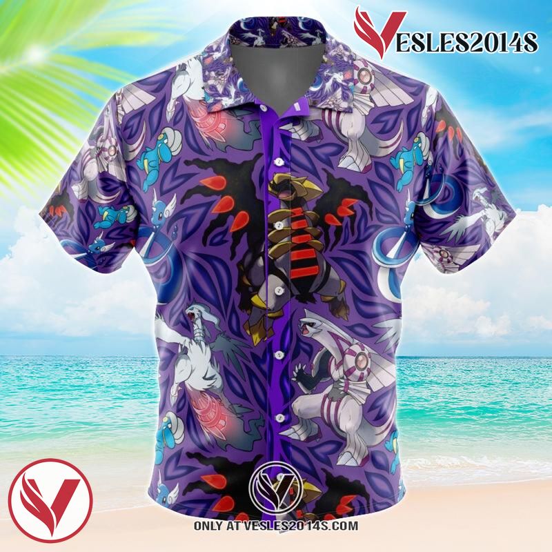 Dragon Type Pokemon Pokemon Hawaiian Button Up Shirt, Perfect Gifts For Anime Lovers - Vesles2014S