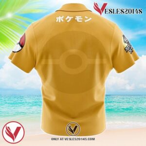 Dragonite Face Pokemon Button Up  Hawaiian Shirt 1