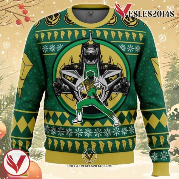 Dragonzord Power Rangers Ugly Christmas Sweater, Unique Christmas Gift For Fans - Vesles2014S