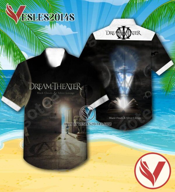 Dream Theater Black Clouds And Silver Linings Album Cover Hawaiian Shirt, Unique Gifts For Music Lovers - Vesles2014S