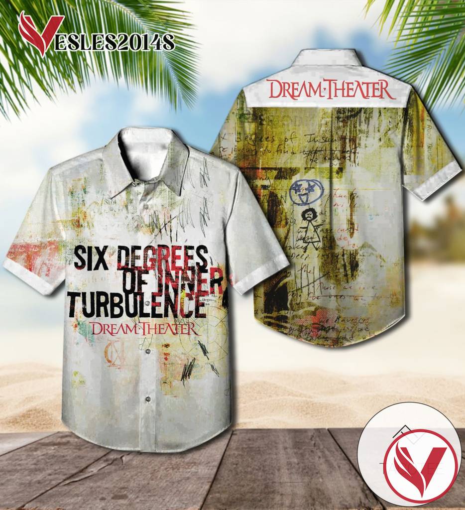 Dream Theater Six Degrees Of Inner Turbulence Album Cover Hawaiian Shirt, Best Gift For Music Lovers Vesles2014S
