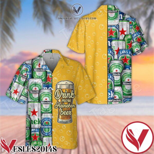 Drink More Heineken Beer Hawaiian Shirt And Short, Unique Gifts For Friends - Vesles2014S 1