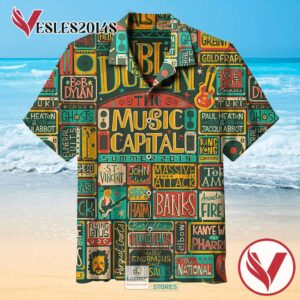 Dublin The Music Capital Casual Hawaiian Shirt, Best Gifts For Summer Vesles2014S 1