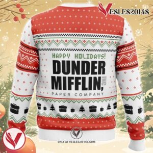 Dunder Mifflin The Office Ugly Christmas Sweater, Unique Christmas Gift For Fans - Vesles2014S 1
