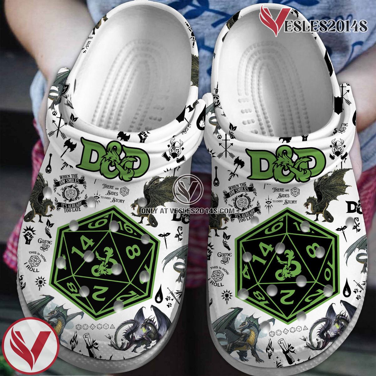 Dungeons And Dragons Game Crocs Crocband Clogs Shoes Comfortable For Men Women and Kids Style 15, Unique Gift From Vesles2014S