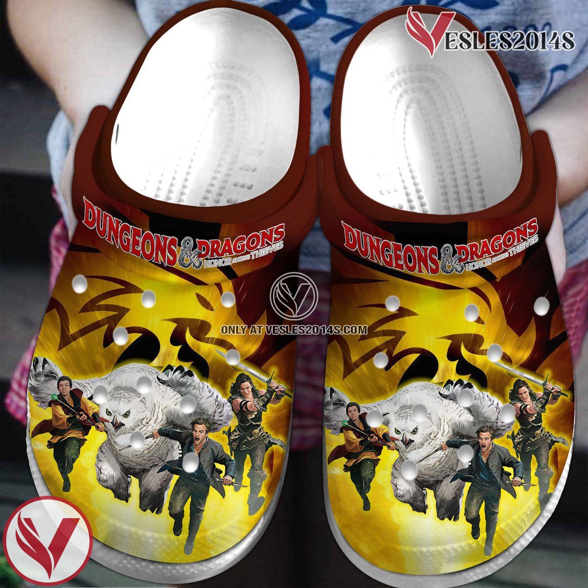 Dungeons And Dragons Game Crocs Crocband Clogs Shoes Comfortable For Men Women and Kids Style 25, Unique Gift From Vesles2014S
