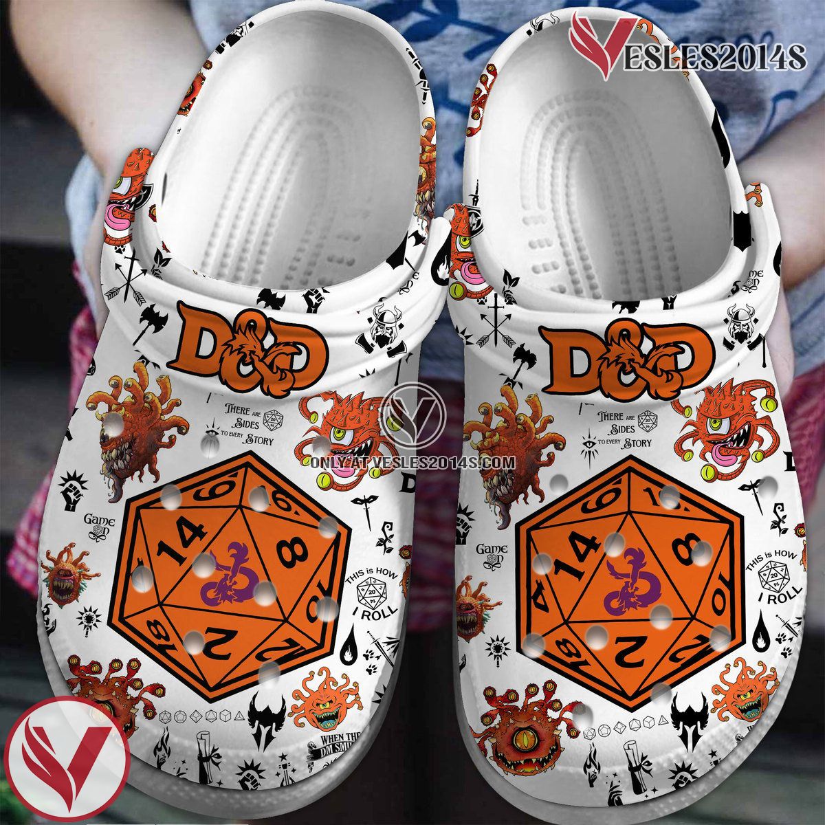 Dungeons And Dragons Game Crocs Crocband Clogs Shoes Comfortable For Men Women and Kids Style 3, Unique Gift From Vesles2014S