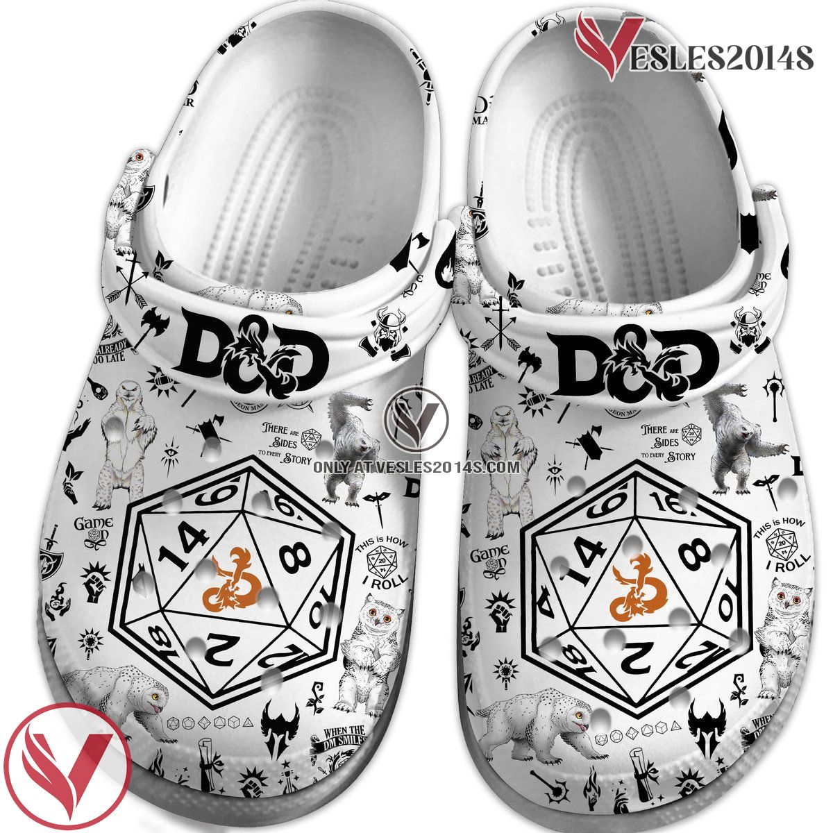 Dungeons And Dragons Game Crocs Crocband Clogs Shoes Comfortable For Men Women and Kids Style 9, Unique Gift From Vesles2014S 4