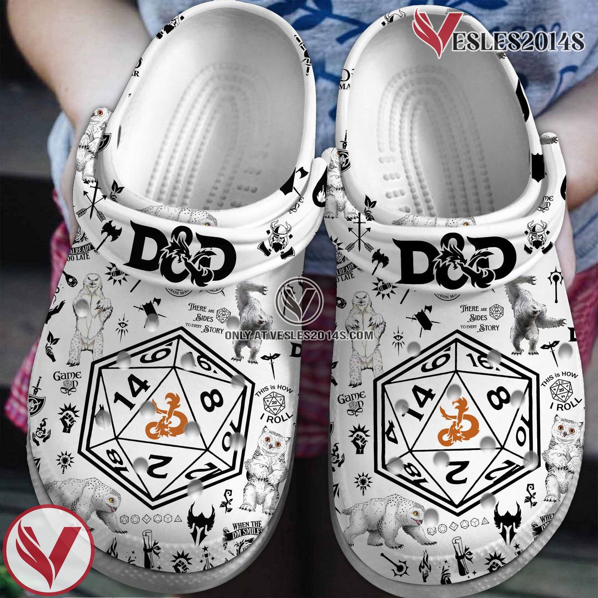 Dungeons And Dragons Game Crocs Crocband Clogs Shoes Comfortable For Men Women and Kids Style 9, Unique Gift From Vesles2014S