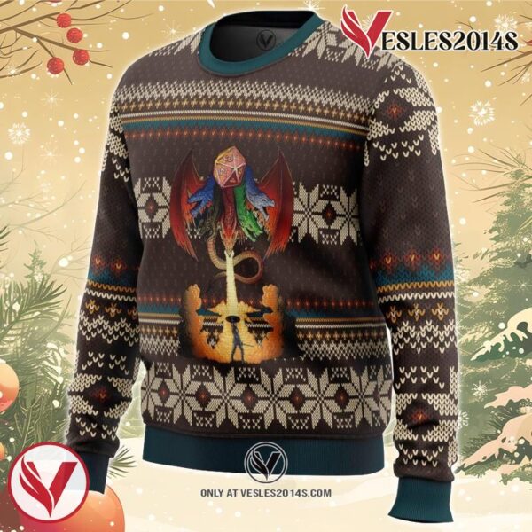 Dungeons & Dragons Ugly Christmas Sweater, Unique Christmas Gift For Fans - Vesles2014S 1