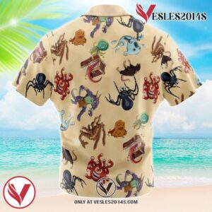 Dungeons and Dragons Pattern Hawaiian Button Up Shirt, Perfect Gifts For Anime Lovers - Vesles2014S 1