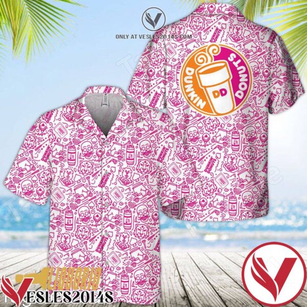 Dunkin’ Donuts Doodle Art Hawaiian Shirt, Unique Gifts For Friends - Vesles2014S 1
