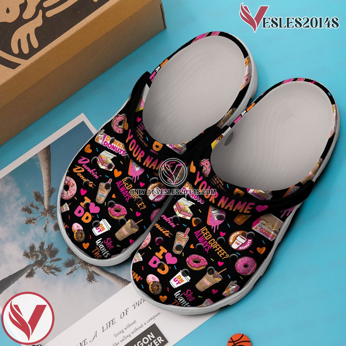 Dunkin Donuts Drink Crocs Crocband Clogs Shoes Comfortable For Men Women and Kids Style 7, Unique Gift From Vesles2014S 2
