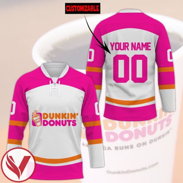 Dunkin Donuts Personalized Hockey Jersey, Trending Gifts For Fans - Vesles2014s