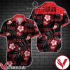 Duran Duran Red Tropical Floral Black Hawaiian Shirt, Unique Gifts For Friends - Vesles2014S 1