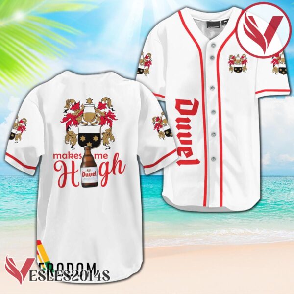 Duvel Beer Make Me High Baseball Jersey, Perfect Gifts For Fans - Vesles2014S