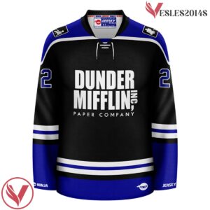Dwight Schrute Dunder Mifflin Black Blue Jersey - Vesles2014S 2