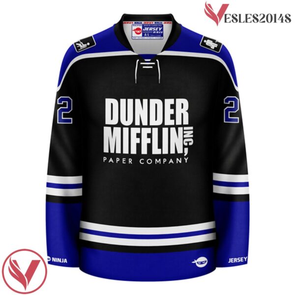 Dwight Schrute Dunder Mifflin Black Blue Jersey - Vesles2014S 2