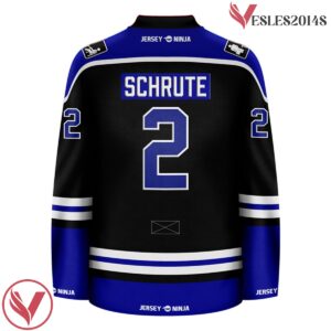 Dwight Schrute Dunder Mifflin Black Blue Jersey - Vesles2014S 3