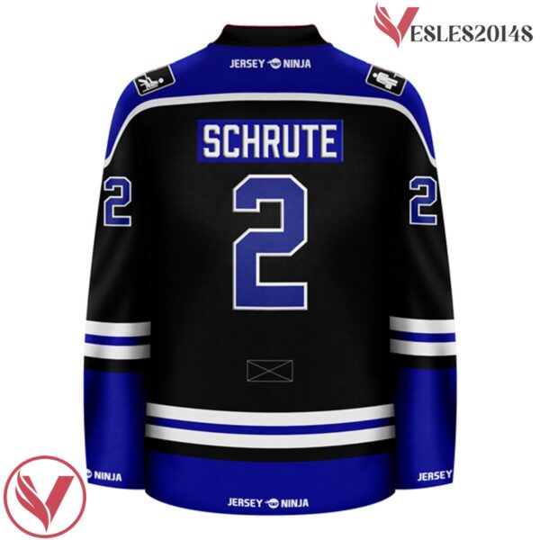 Dwight Schrute Dunder Mifflin Black Blue Jersey - Vesles2014S 3