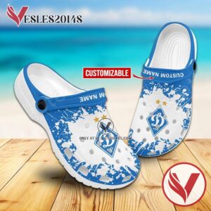 Dynamo Kyiv Logo Custom Crocs Clogs, Unique Footwear For Fans