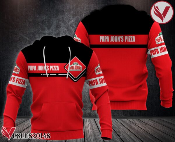 E Papa John's Pizza Usa Uniform Custom Hoodie - Vesles2014S 1