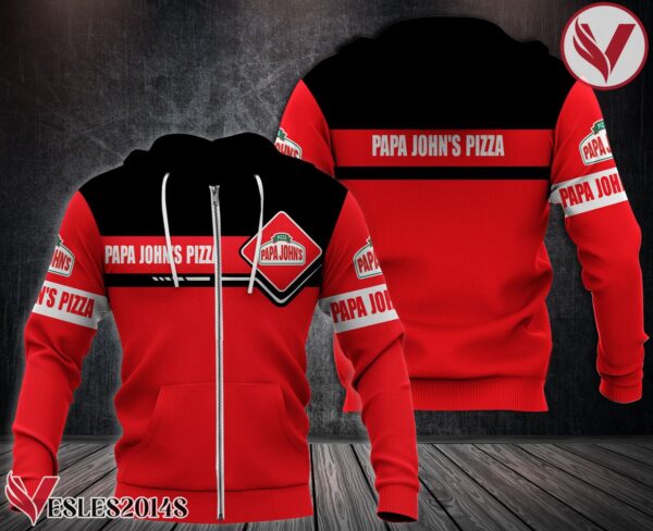 E Papa John's Pizza Usa Uniform Custom Hoodie - Vesles2014S 2