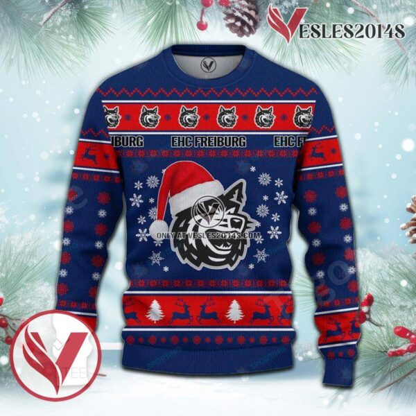 EHC Freiburg Sport Ugly Christmas Sweater, Unique Gifts For Fans - Vesles2014aS 2
