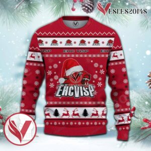 EHC Visp Sport Ugly Christmas Sweater, Unique Gifts For Fans - Vesles2014aS 2