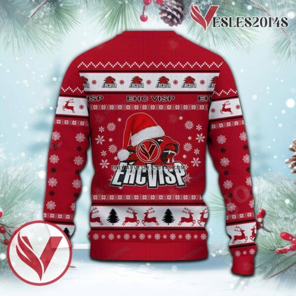 EHC Visp Sport Ugly Christmas Sweater, Unique Gifts For Fans - Vesles2014aS 3