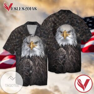 Eagle Gift For Men And Women Graphic Print Short Sleeve Hawaiian Casual Shirt Vesles2014S 1