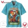 Eagle I'll meet you in paradise don't be late Print Short Sleeve Hawaiian Casual Shirt Vesles2014S