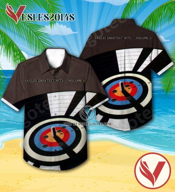 Eagles Greatest Hits Volume 2 Compilation Album Cover Hawaiian Shirt, Unique Gifts For Music Lovers - Vesles2014S