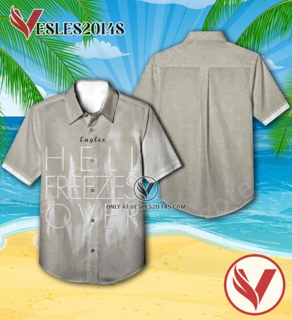 Eagles Hell Freezes Over Album Cover Hawaiian Shirt, Unique Gifts For Music Lovers - Vesles2014S