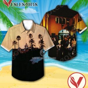 Eagles Hotel California Album Cover Hawaiian Shirt, Unique Gifts For Music Lovers - Vesles2014S