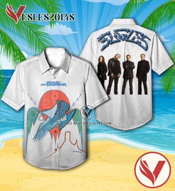 Eagles On The Border Album Cover Hawaiian Shirt, Unique Gifts For Music Lovers - Vesles2014S