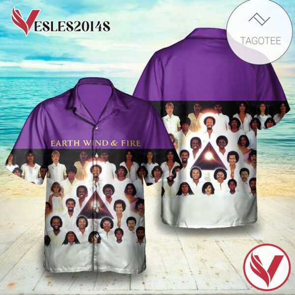 Earth Wind And Fire Faces Album Cover Hawaiian Shirt, Best Gift For Music Lovers Vesles2014S