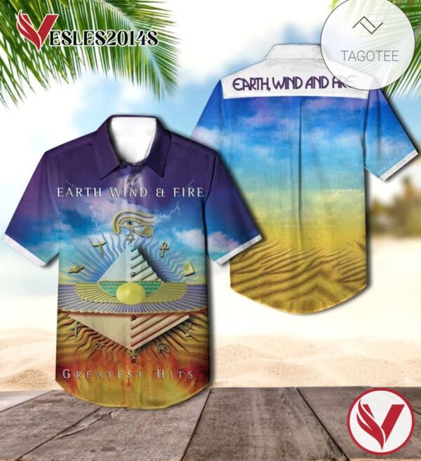 Earth Wind And Fire Greatest Hits Album Cover Hawaiian Shirt, Best Gift For Music Lovers Vesles2014S