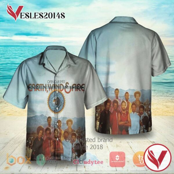 Earth, Wind and Fire Open Your Eyes Album Hawaiian Shirt, Best Gift For Music Lovers Vesles2014S