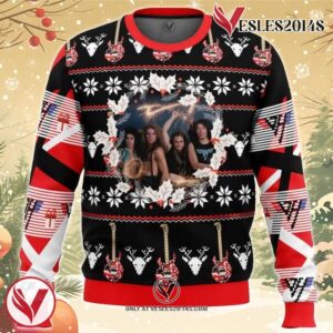 Eddie Van Halen Ugly Christmas Sweater, Unique Christmas Gift For Fans - Vesles2014S