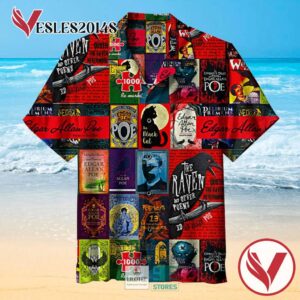 Edgar Allen Poe Casual Hawaiian Shirt, Best Gifts For Summer Vesles2014S 1