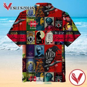 Edgar Allen Poe Casual Hawaiian Shirt, Best Gifts For Summer Vesles2014S 2