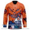 Edmonton Oilers Blood Personalized Hockey Jersey Shirt, Trending Gifts For Fans - Vesles2014s