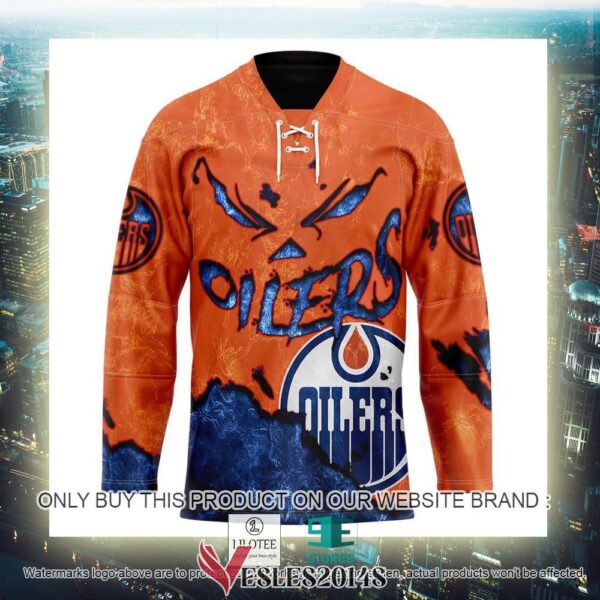 Edmonton Oilers Blood Personalized Hockey Jersey Shirt, Trending Gifts For Fans - Vesles2014s 2