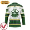 Edmonton Oilers St Patrick Day Custom Name Custom Number Hockey Jersey, Trending Gifts For Fans - Vesles2014s