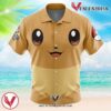 Eevee Face Pokemon Button Up Hawaiian Shirt