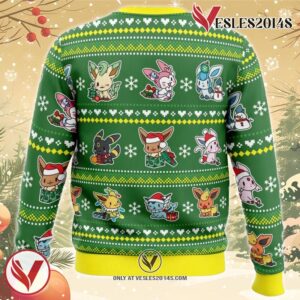 Eevee Merry Christmas Pokemon Ugly Christmas Sweater, Unique Christmas Gift For Fans - Vesles2014S 1