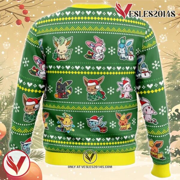 Eevee Merry Christmas Pokemon Ugly Christmas Sweater, Unique Christmas Gift For Fans - Vesles2014S 1