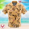 Eevee Pattern Pokemon Hawaiian Button Up Shirt, Perfect Gifts For Anime Lovers - Vesles2014S