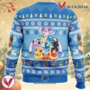 Eeveelution Pokemon Ugly Christmas Sweater, Unique Christmas Gift For Fans - Vesles2014S 1
